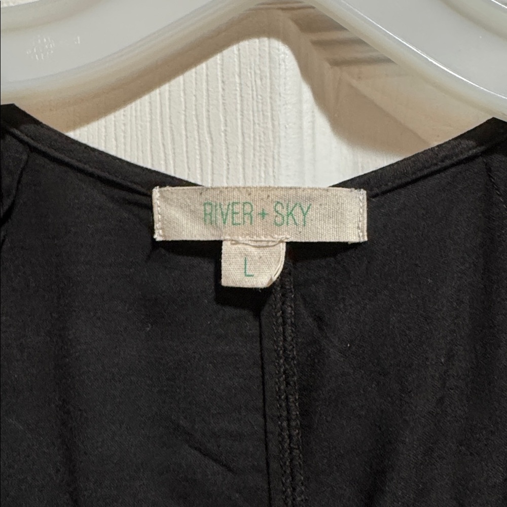 River & Sky, Gradient Black and Brown Women's Top, size L - Picture 3 of 4